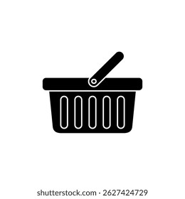 basket icon, flat style pictogram icon for ui or ux mobile app, vector illustration logo symbol design, isolated on white
