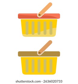 ícone de cesta, ícone de pictograma de estilo plano para aplicativo móvel ui ou ux, design de símbolo de logotipo de ilustração de vetor, isolado no branco