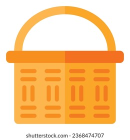 Basket icon in flat style. Vector illustration, suitable for logo, web, graphic design, illustration, sticker, books, etc