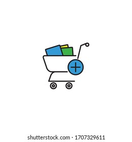 ilustración vectorial plana de icono de cesta