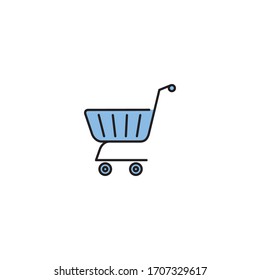 basket icon flat vector illustration