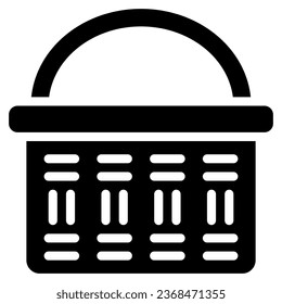 Basket icon in glyph style. Vector illustration, suitable for logo, web, graphic design, illustration, sticker, books, etc