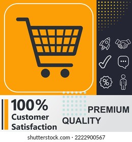 Basket icon graphic element. Modern design.