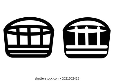 basket icon grocery icon design set 