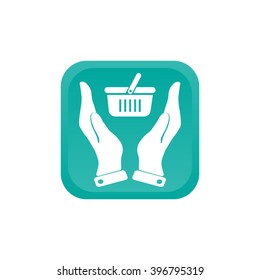 basket icon in hand