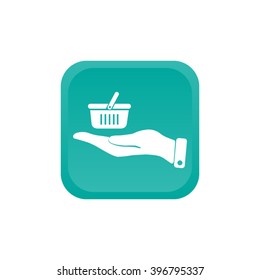 basket icon in hand