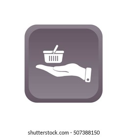 basket icon in hand