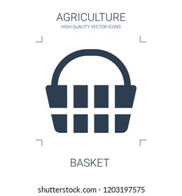 basket icon. high quality filled basket icon on white background. from agriculture collection flat trendy vector basket symbol. use for web and mobile