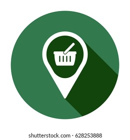 Basket  icon, isolated. Flat design.