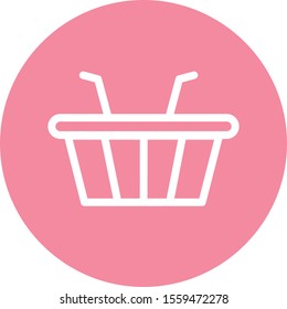 Basket icon isolated on abstract background
