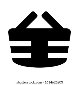 basket icon isolated sign symbol vector illustration - high quality black style vector icons
