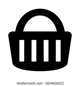 basket icon isolated sign symbol vector illustration - high quality black style vector icons

