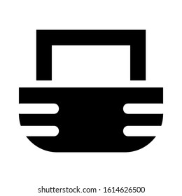 basket icon isolated sign symbol vector illustration - high quality black style vector icons
