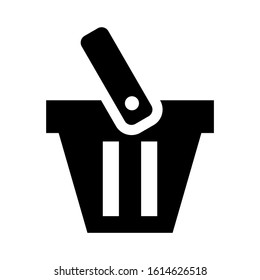 basket icon isolated sign symbol vector illustration - high quality black style vector icons
