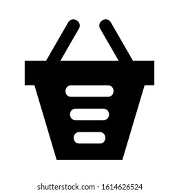 basket icon isolated sign symbol vector illustration - high quality black style vector icons
