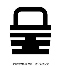 basket icon isolated sign symbol vector illustration - high quality black style vector icons

