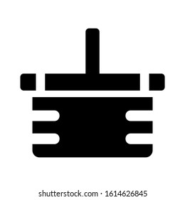 basket icon isolated sign symbol vector illustration - high quality black style vector icons
