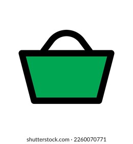Línea de icono de la canasta aislada en fondo blanco. Icono delgado plano negro sobre el estilo de contorno moderno. Símbolo lineal y trazo editable. Ilustración vectorial de trazo simple y de píxel perfecto.