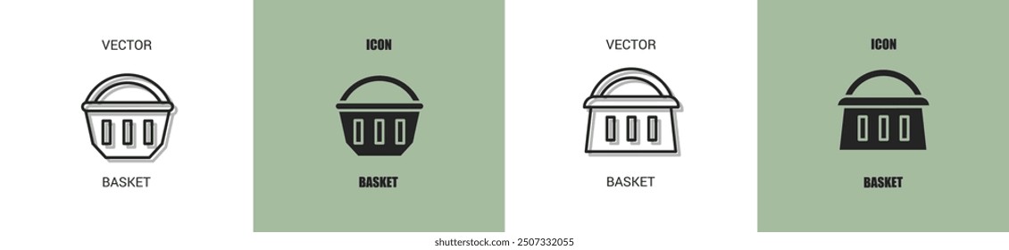 Basket icon line. Basket vector illustration.