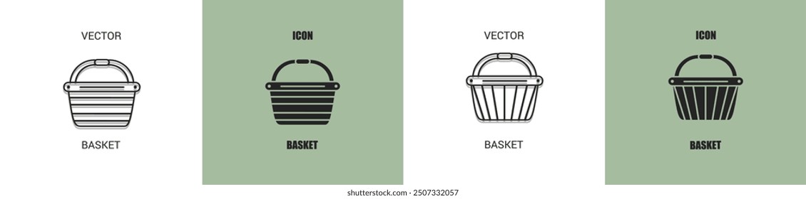 Basket icon line. Basket vector illustration.