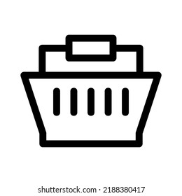 basket icon or logo isolated sign symbol vector illustration - high quality black style vector icons
