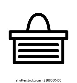 basket icon or logo isolated sign symbol vector illustration - high quality black style vector icons
