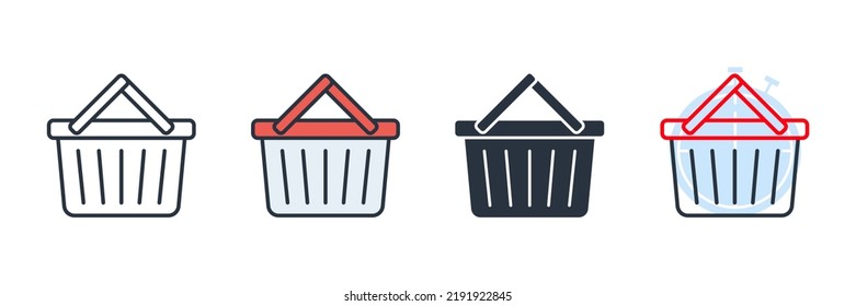 basket icon logo vector illustration. basket symbol template for graphic and web design collection