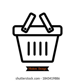 basket icon with modern design. vector illustration