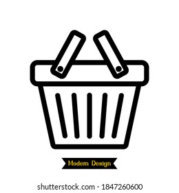 basket icon with modern design. vector illustration