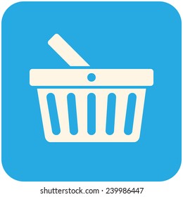 Basket icon, modern flat design