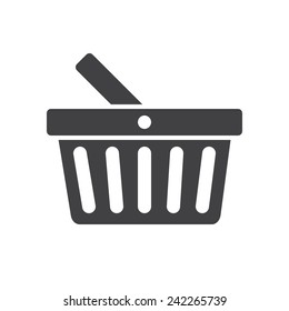 Basket icon, modern flat design