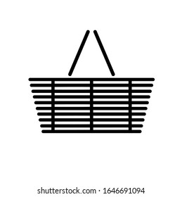 basket icon on white background