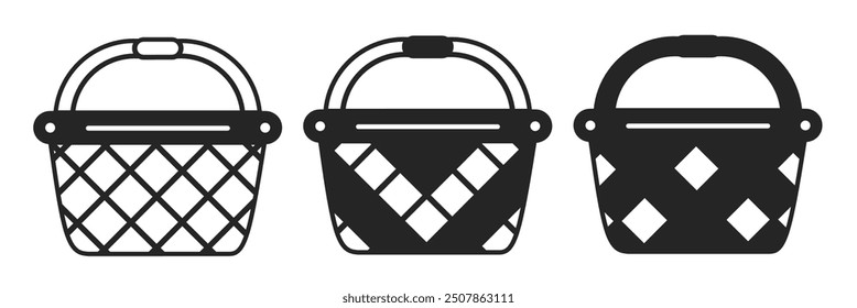 Basket icon on white background. Vector logo basket illustration.
