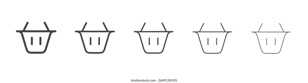 Ícone de cesta símbolo de vetor de ilustração de contorno