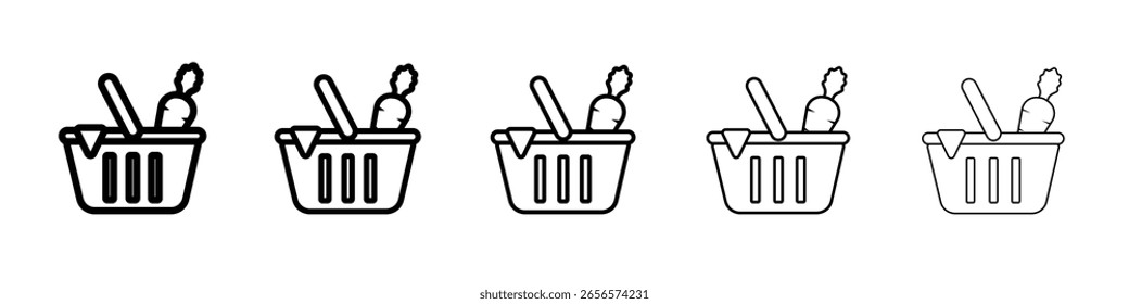 Ícone de cesta simples ilustração isolada
