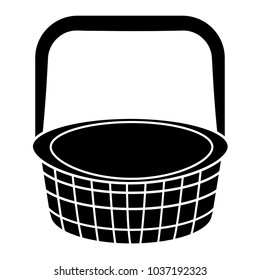 basket icon over white background, vector illustration