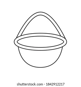 icono de cesta sobre fondo blanco, estilo de línea, ilustración vectorial