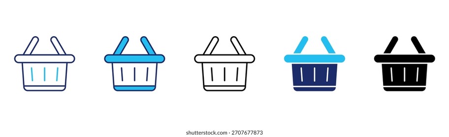 Paquete de iconos de cesta en varios estilos