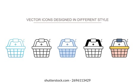 Basket icon set with different style