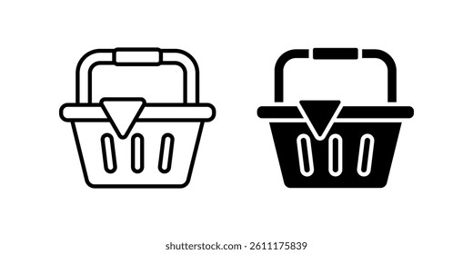 Basket icon set. for mobile concept and web design on white background