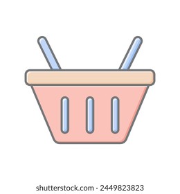 Basket icon, shopping, cart, buy, purchase, editable vector, pixel perfect, illustrator ai file