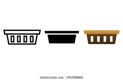 basket icon, shopping cart vector, shopping symbol symbol with various styles