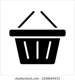 Basket icon, Shopping Sign. vector illustration on white background. Online shop concept.