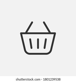 Basket icon. Shopping symbol modern, simple, vector, icon for website design, mobile app, ui. Vector Illustration