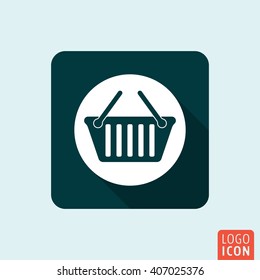 Basket icon. Shopping basket symbol. Vector illustration