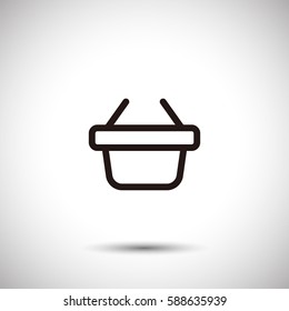Basket icon. Shopping vector.