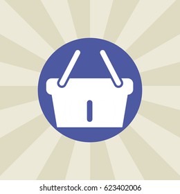 basket icon. sign design. gradient background