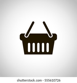 basket icon. sign design. gray gradient background