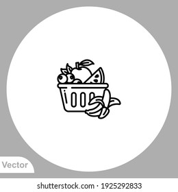 Basket icon sign vector,Symbol, logo illustration for web and mobile