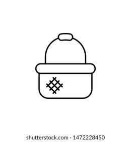 Basket icon. Simple thin line, outline vector of autumn icons for ui and ux, website or mobile application